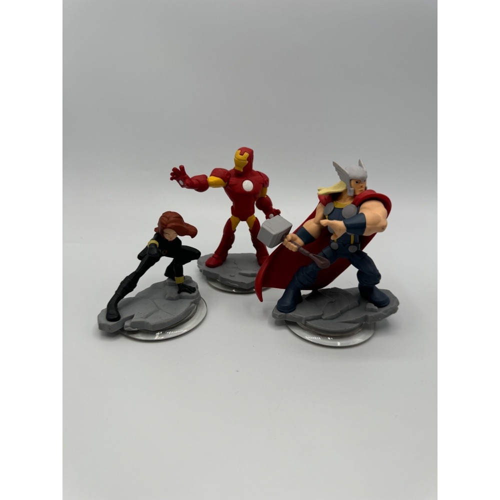Disney Infinity Marvel Avengers Lot‎ Thor Black Widow Iron Man Figure *USED*